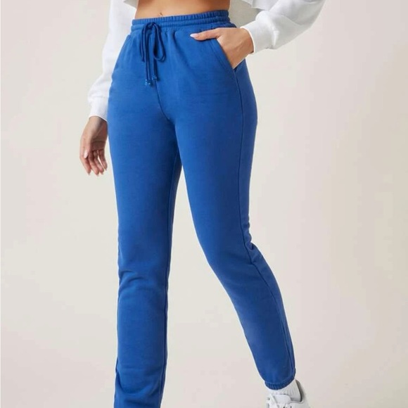 Drawstring Blue Sweatpants (M-6) - Picture 1 of 2